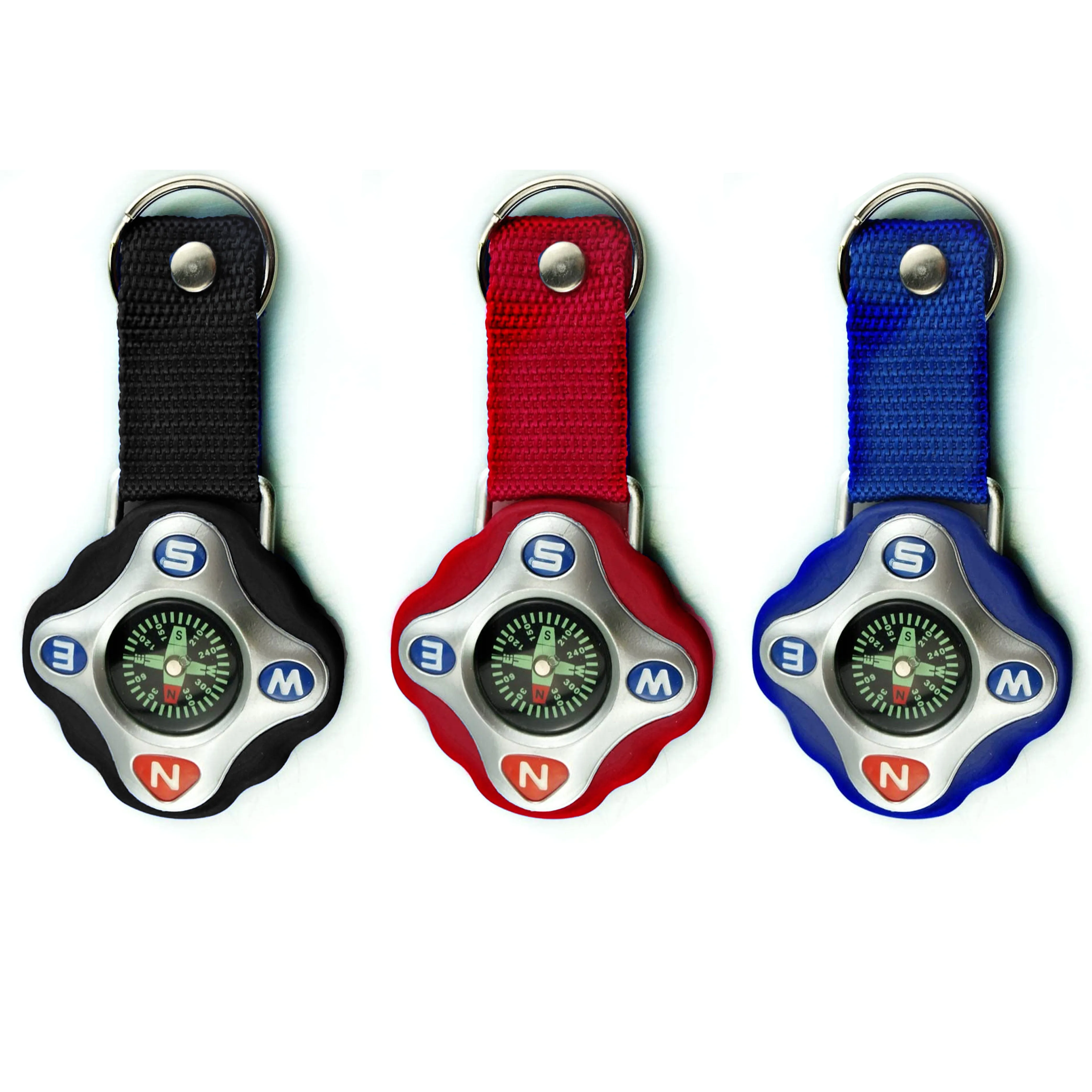 1 Outdoor Compass Keychain Navigation Adventure Survival Camping Hiking Military