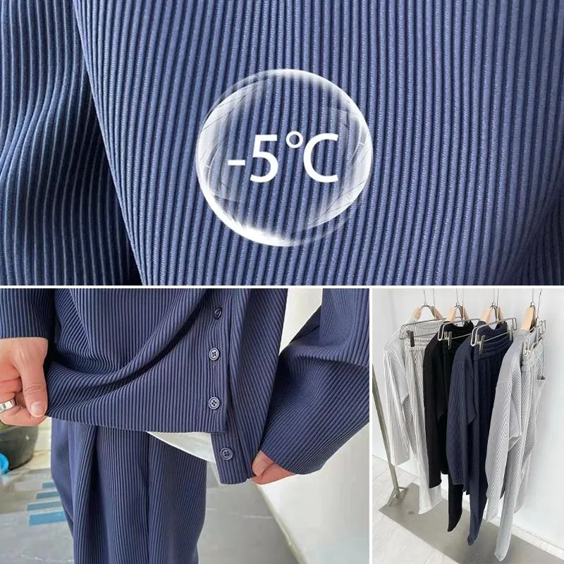 2pcs free shipping Mens Loose Fashionable Long Sleeve 2-piece Set