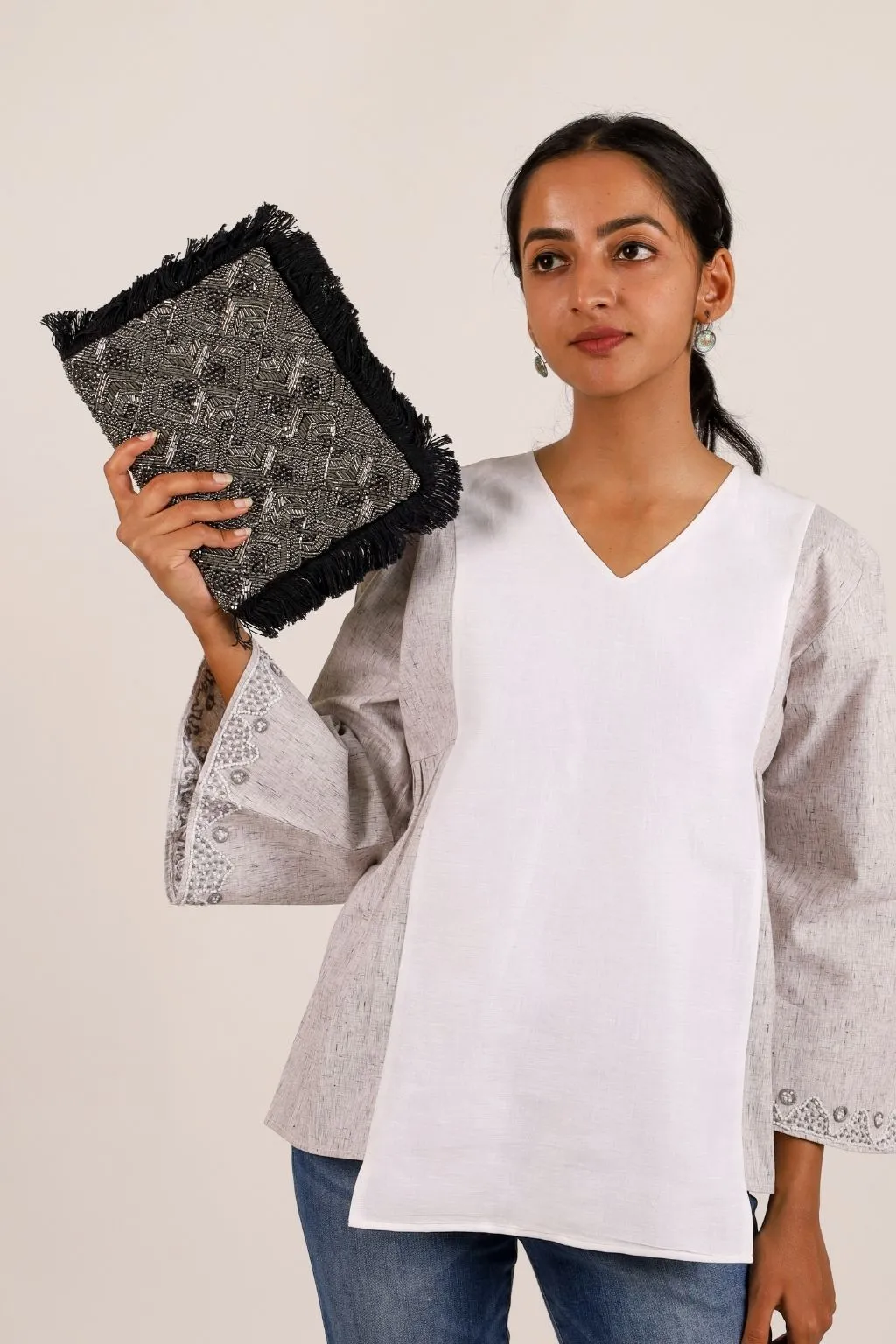Black Shimmer Sling Bag