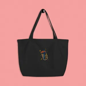 Boba Bliss Embroidered Large Tote