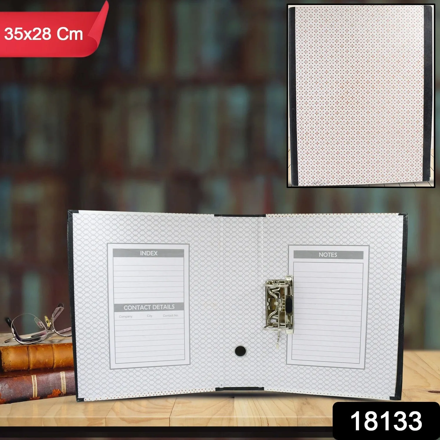 Button Clip Box File Paper Holder Organizer, School Office Home For Documents (3528 Cm / 1 Pc / MOQ :- 4 pc