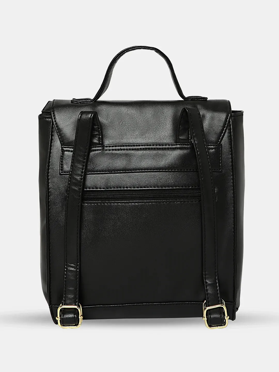 Caprese Snow Backpack Medium Printed Women'S Bag Black