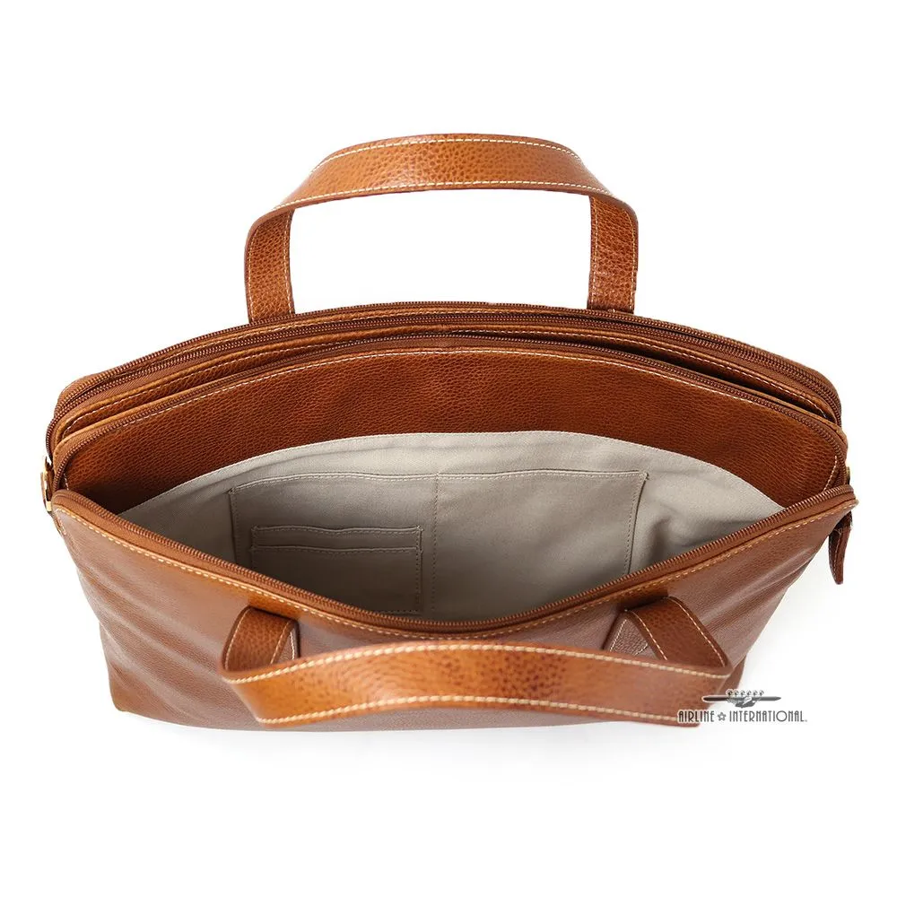Classico Collection Leather 3-Section Brief