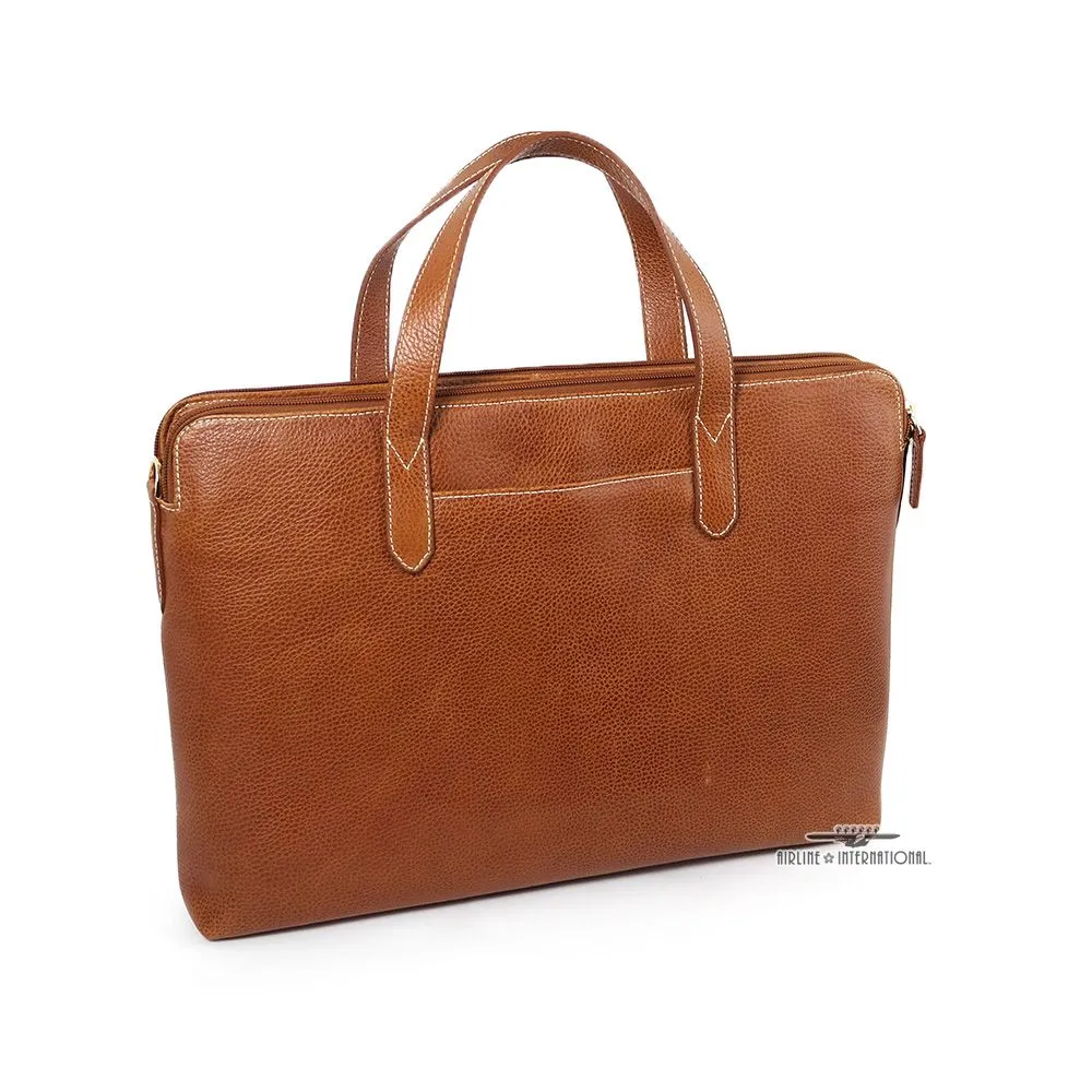 Classico Collection Leather 3-Section Brief