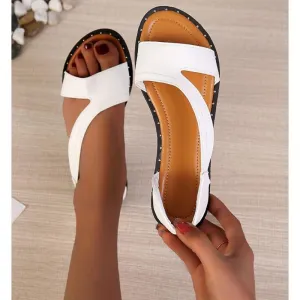 Fish-mouth Rivet Open Toe Flat Sandals(Buy 1 Get Free Shipping)