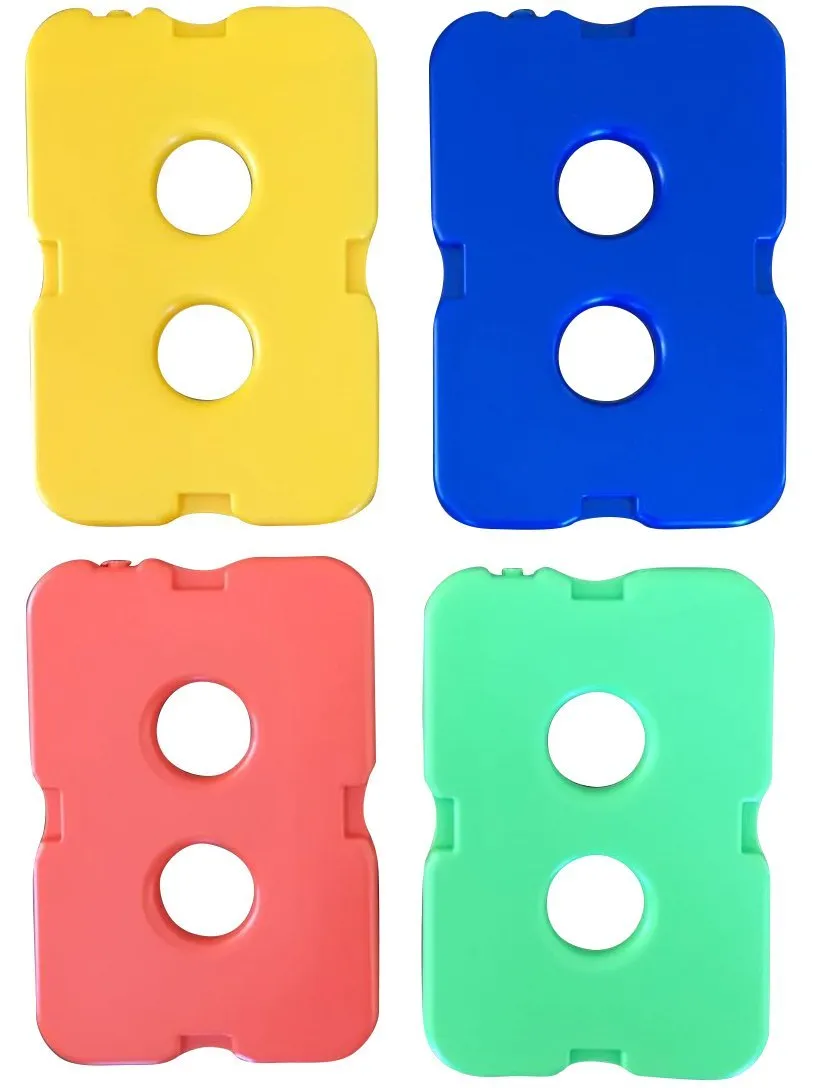 Healthy Packers Multi-Color Slim Long-Lasting Ice Packs for Lunch Box or Cooler Bag (4 or 8 pack)