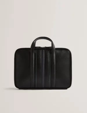 Kedrik Stripe Pu Document Bag Black