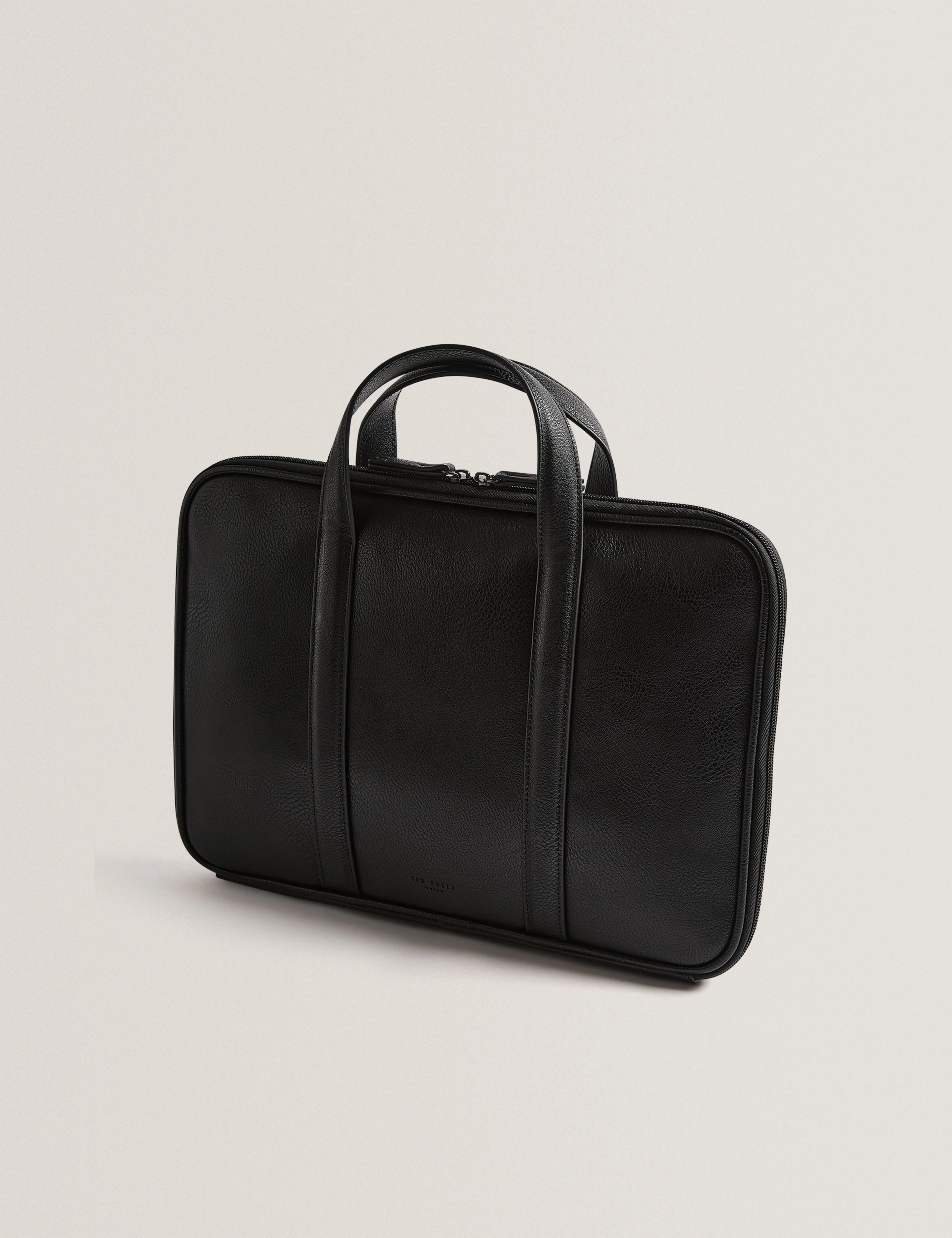 Kedrik Stripe Pu Document Bag Black
