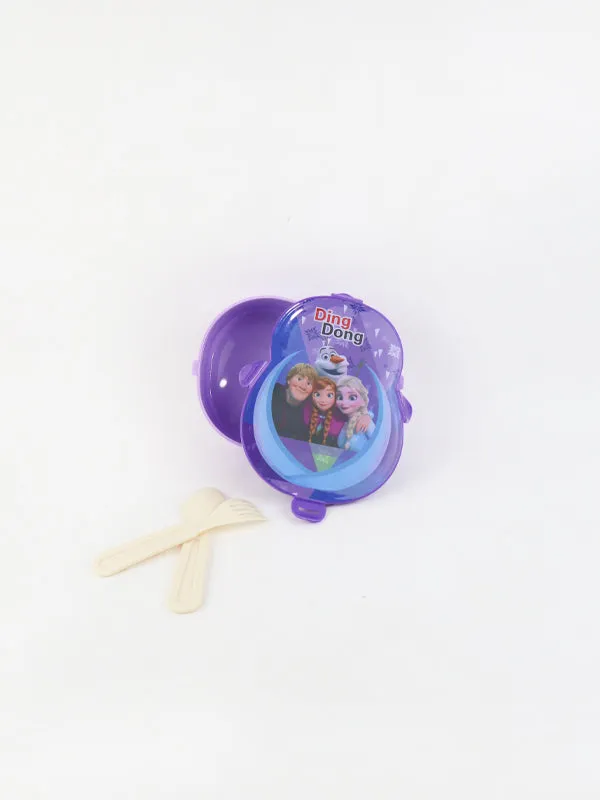 Kids Ding Dong Lunch Box with Fork & Spoon F Purple