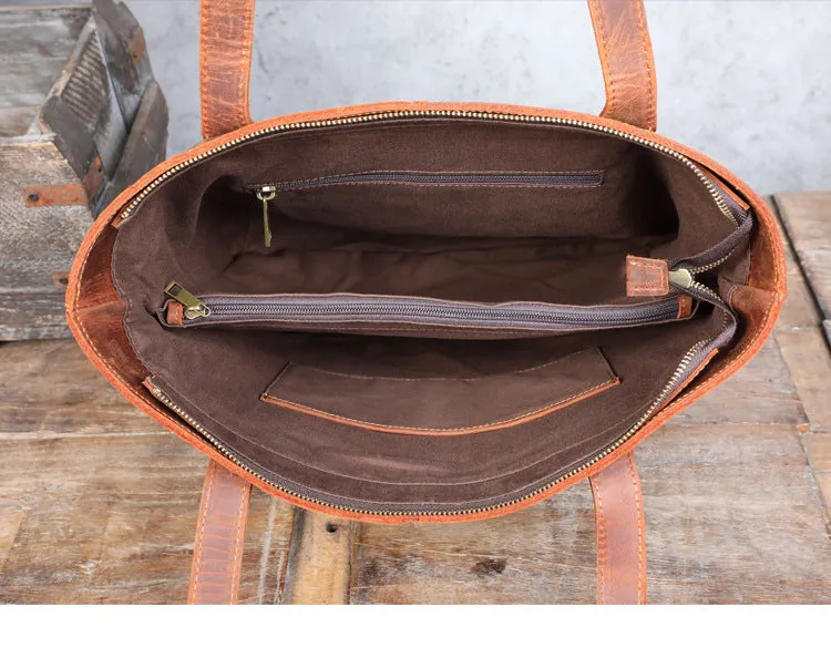 Leather Tote Bag, Full Grain Leather Fashion Designer Handbag, Leather Casual Bag,Leather Shoulder Bag