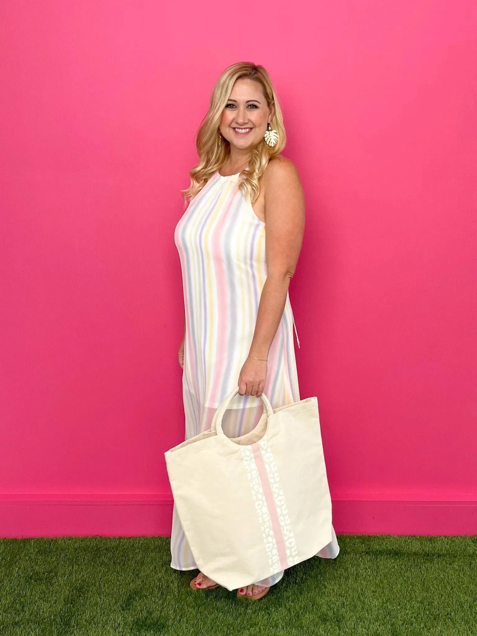 Leopard Stripe Tote