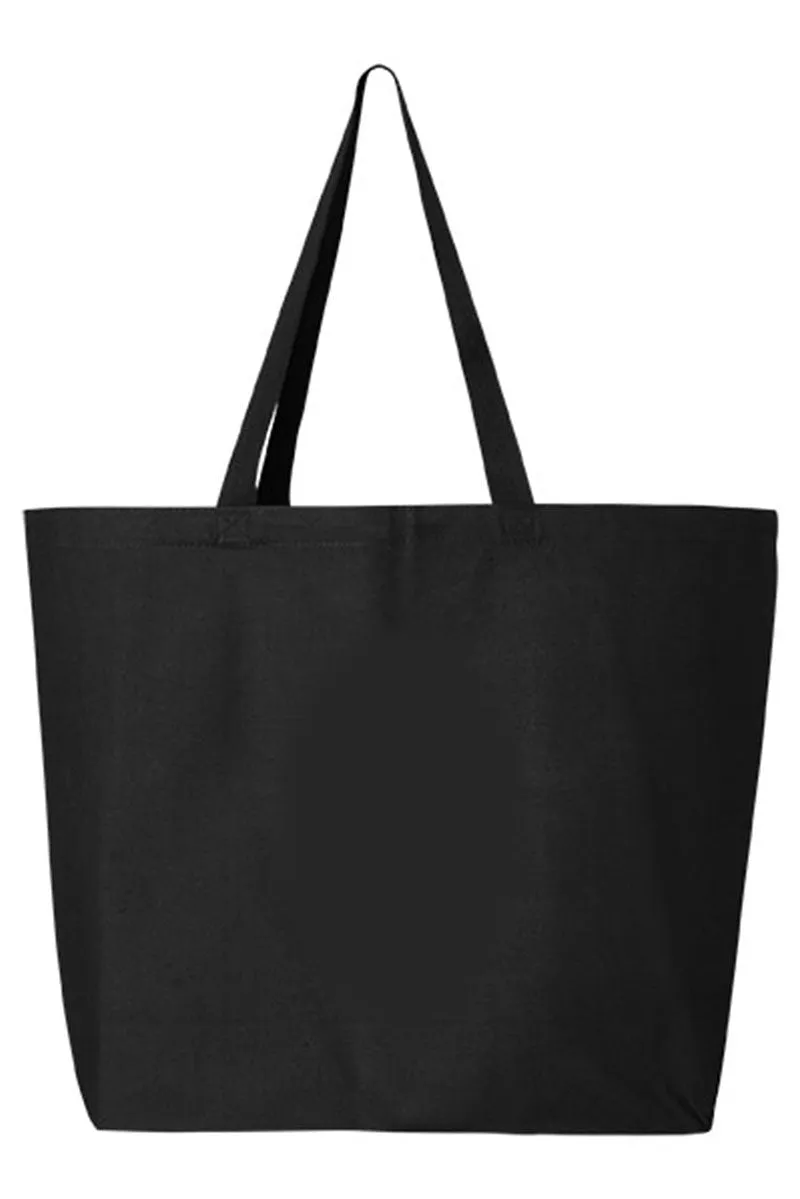 Lucky Clover Highland Cow Canvas Jumbo Tote