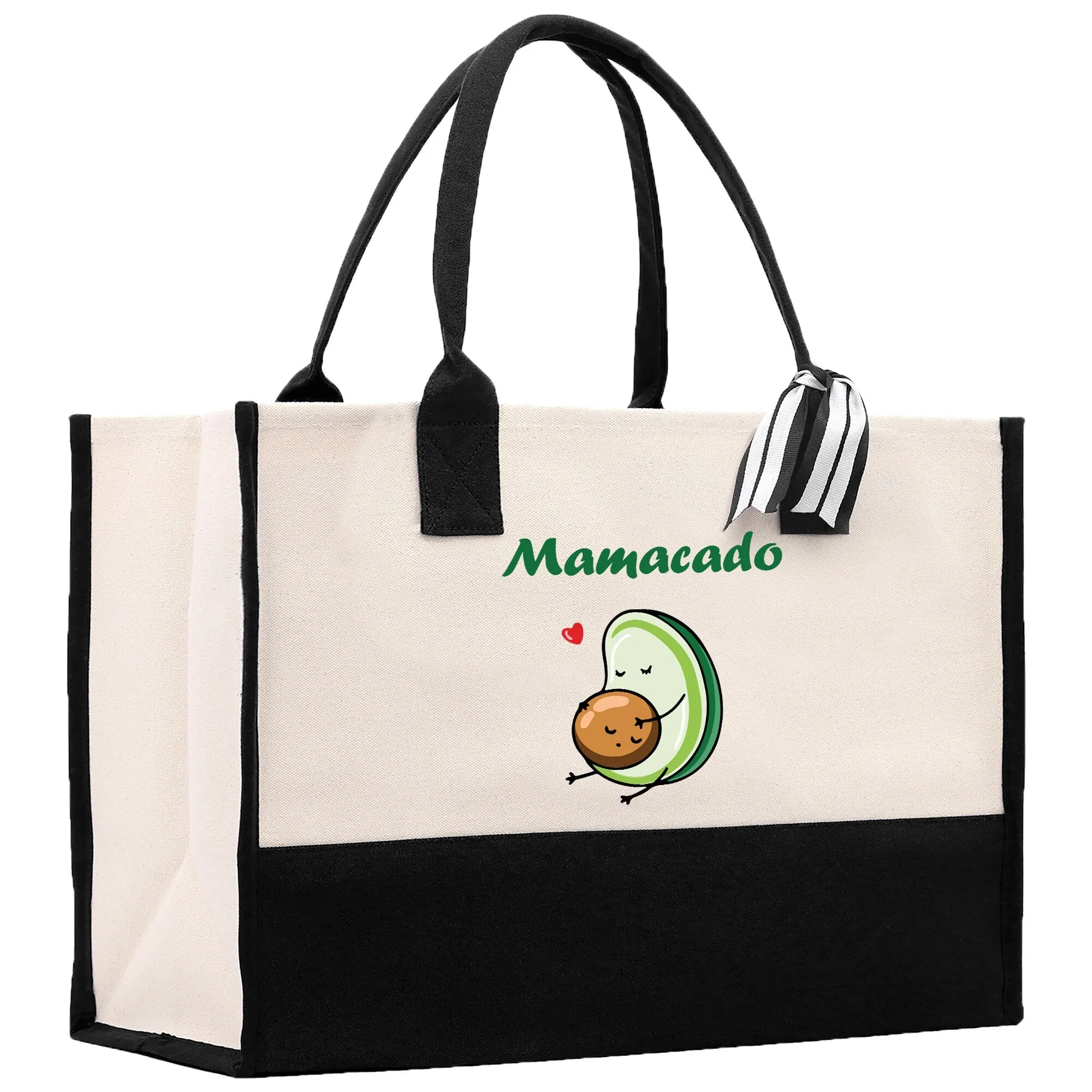 Mamacado Cotton Canvas Tote Bag New Mother Gift Avacado Tote Bag New Mom Gift Idea Baby Shower Gift Mothers Day Gift (MTB1001)