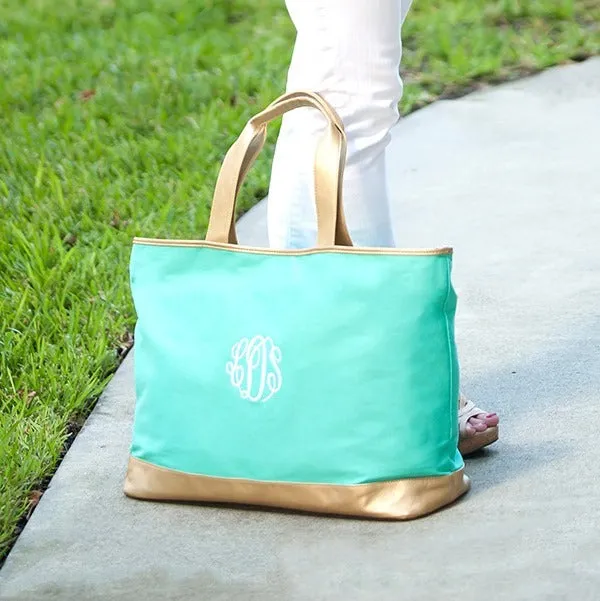 Mint Metallic Tote