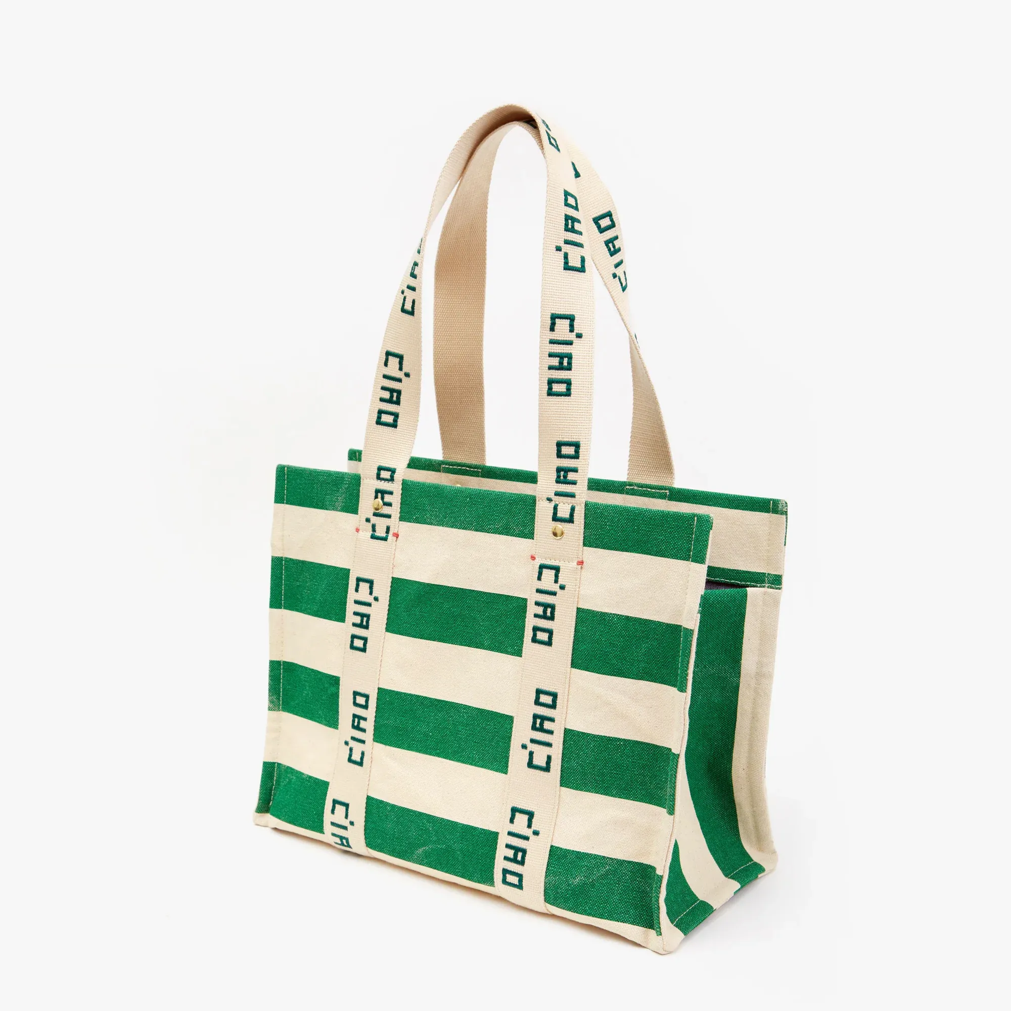 Noémie Canvas Tote (Natural   Fern)