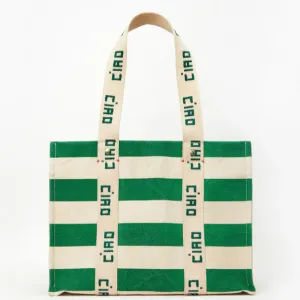 Noémie Canvas Tote (Natural   Fern)