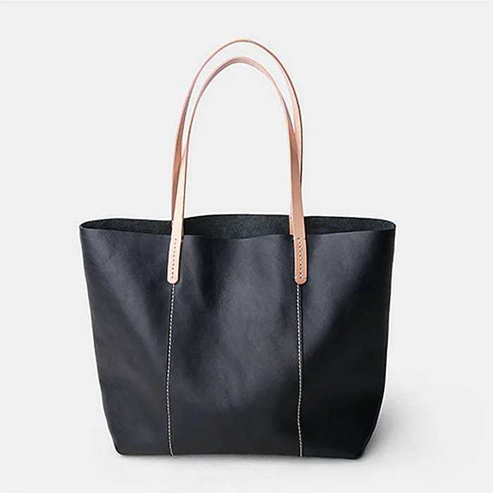 Personalized Full Grain Leather Tote Bag Large Capacity Shoulder Bag Leather Handbag For Women