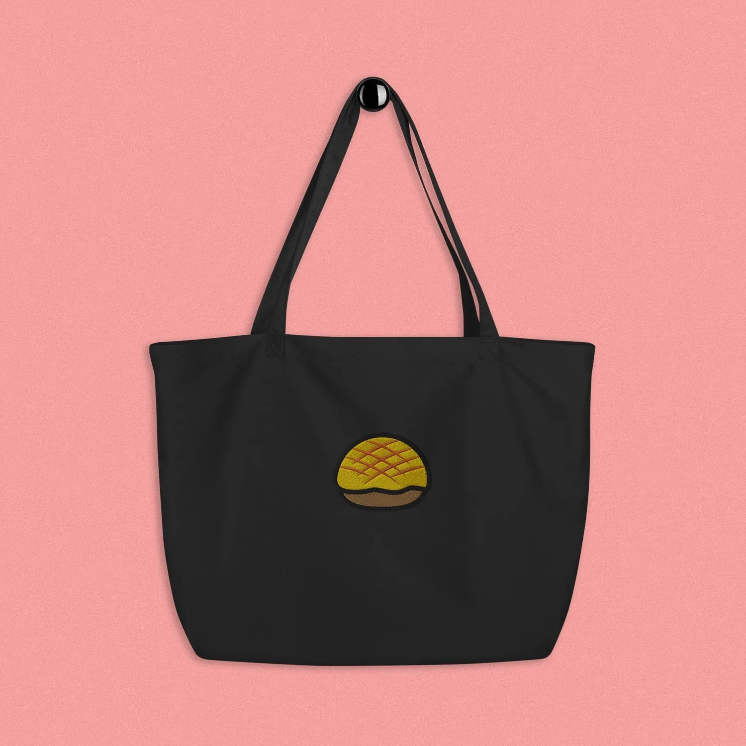 Pineapple Bun Embroidered Large Tote