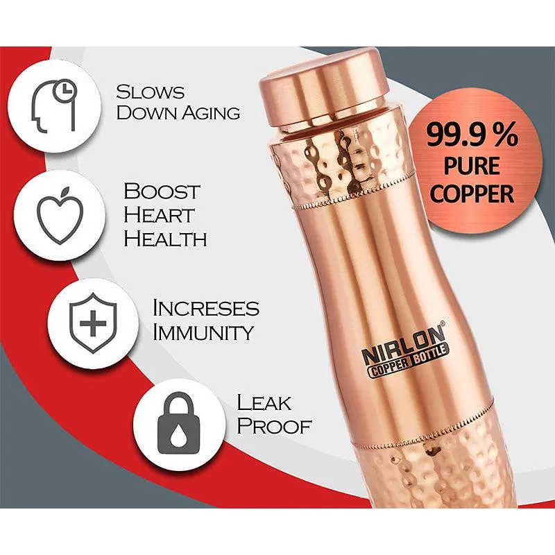 Sarmie Copper Water Bottle - 950 ML