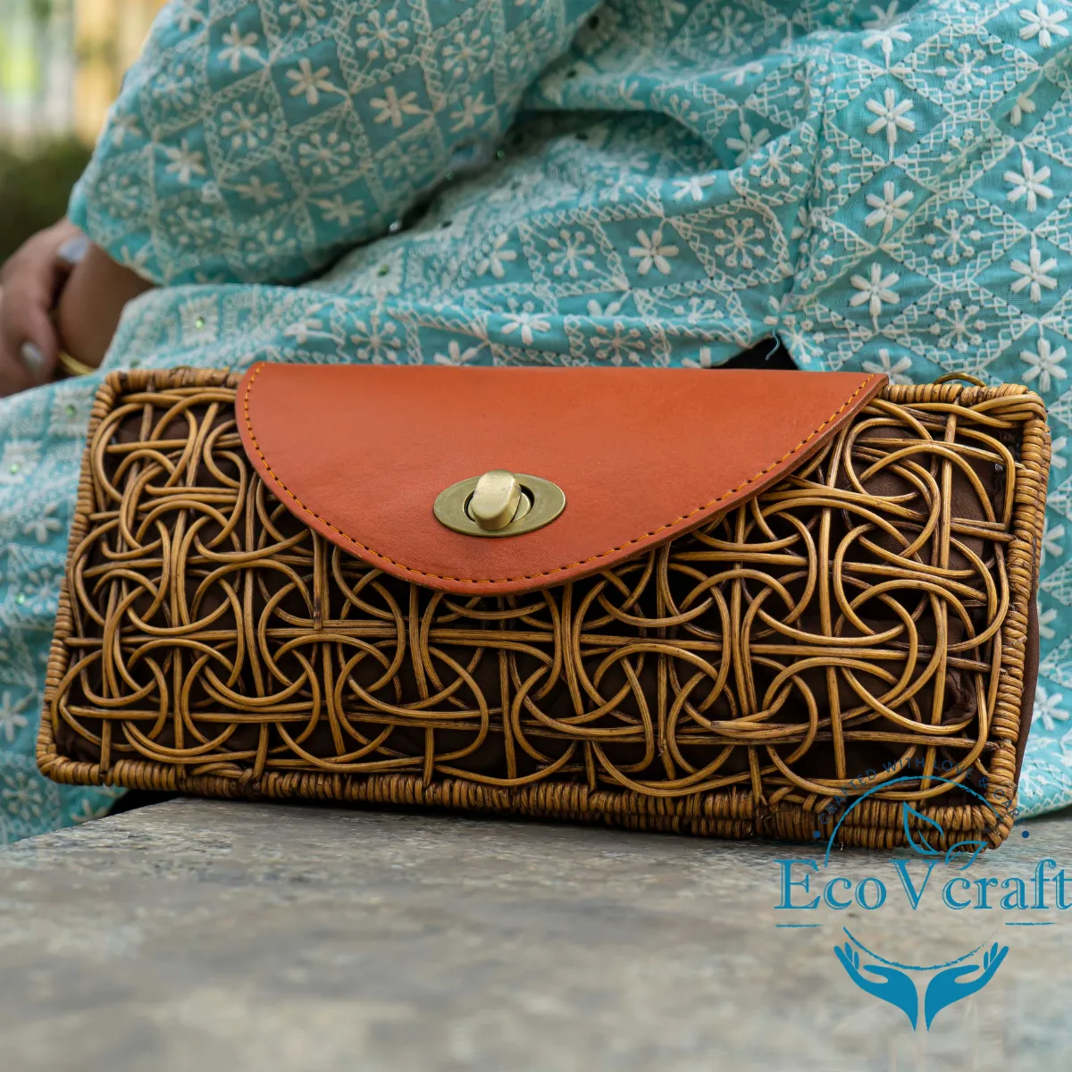 Spider Brown Rectangular Sling Bag | Clutch Bag