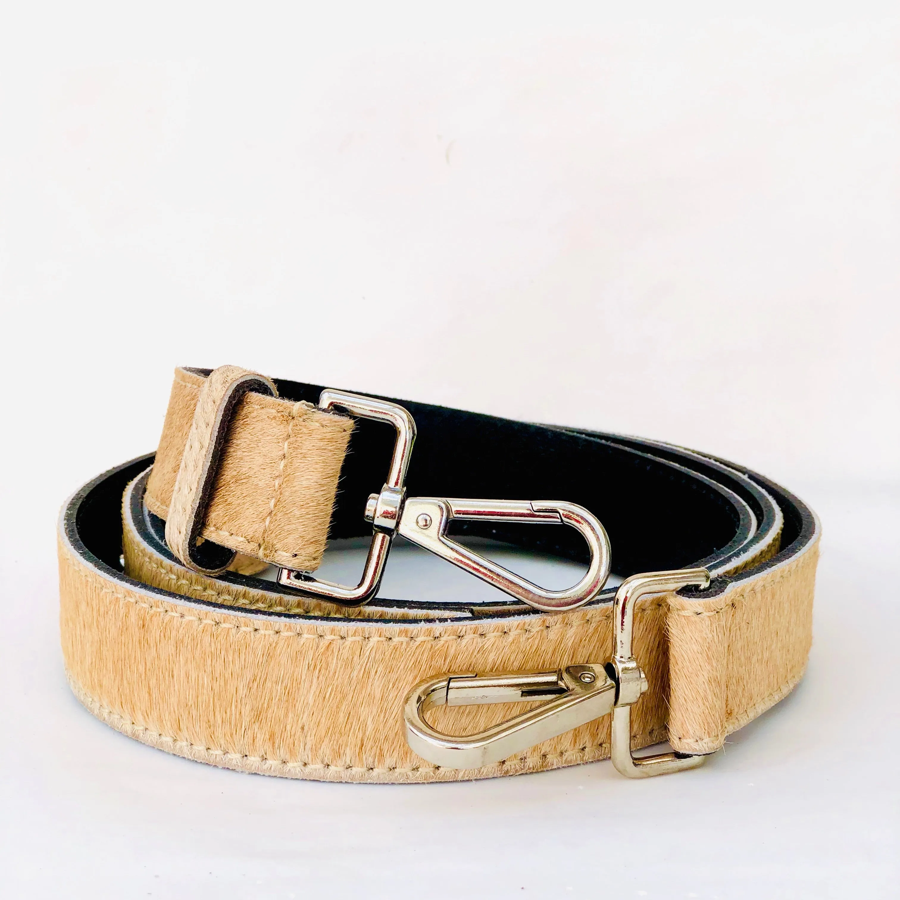 Tan Hair On Hide Leather Crossbody Bag Replacement Strap
