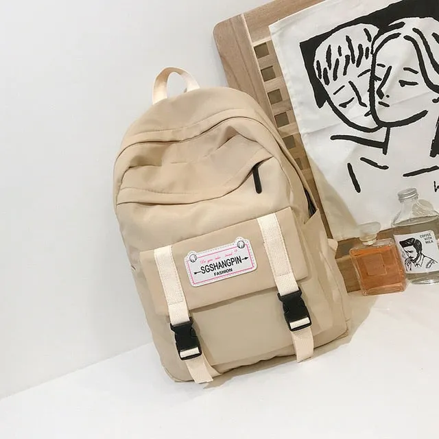 Waterproof Nylon Backpack for Student and Light Travel