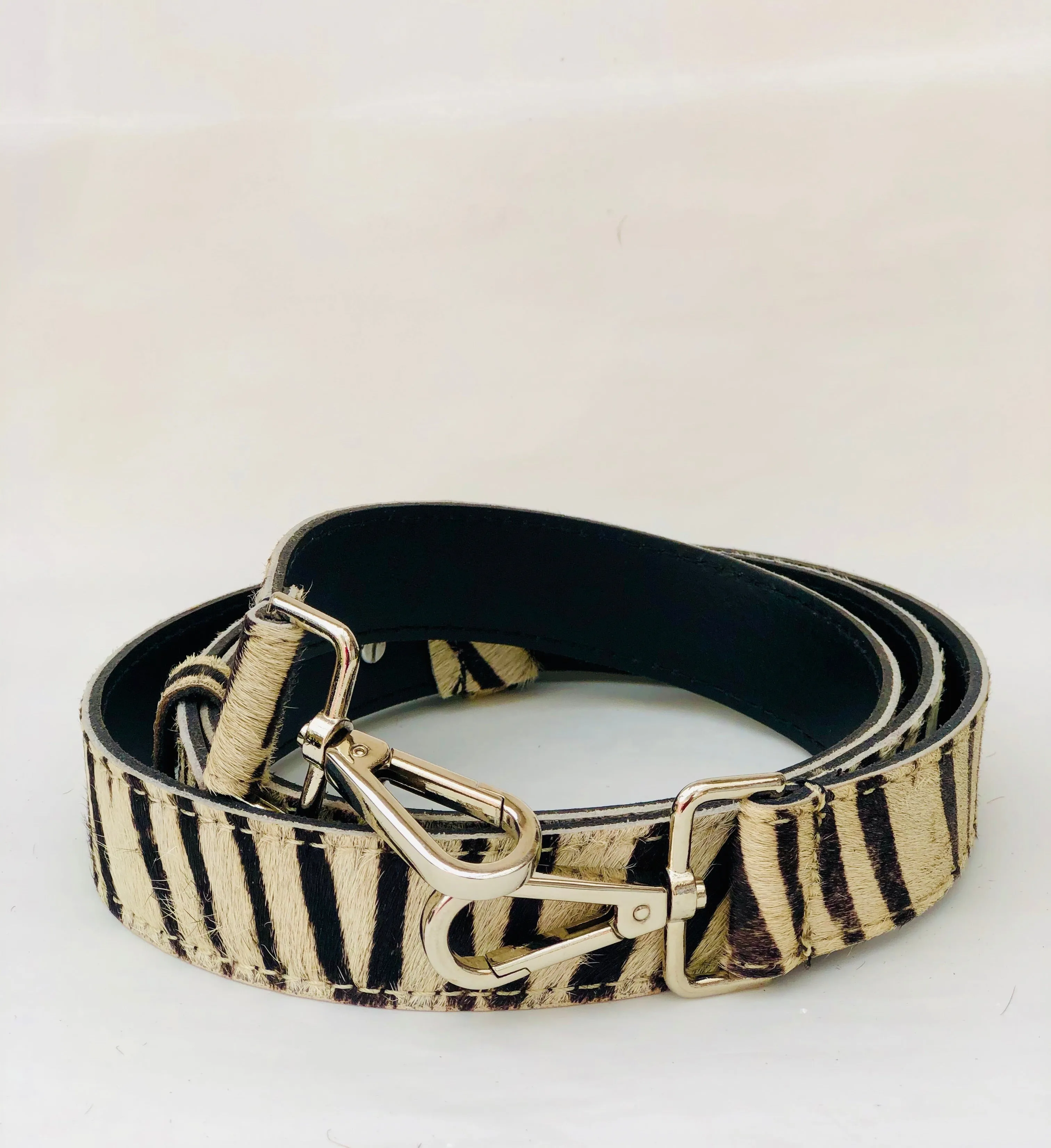 Zebra Hair On Hide Leather Crossbody Bag Replacement Strap