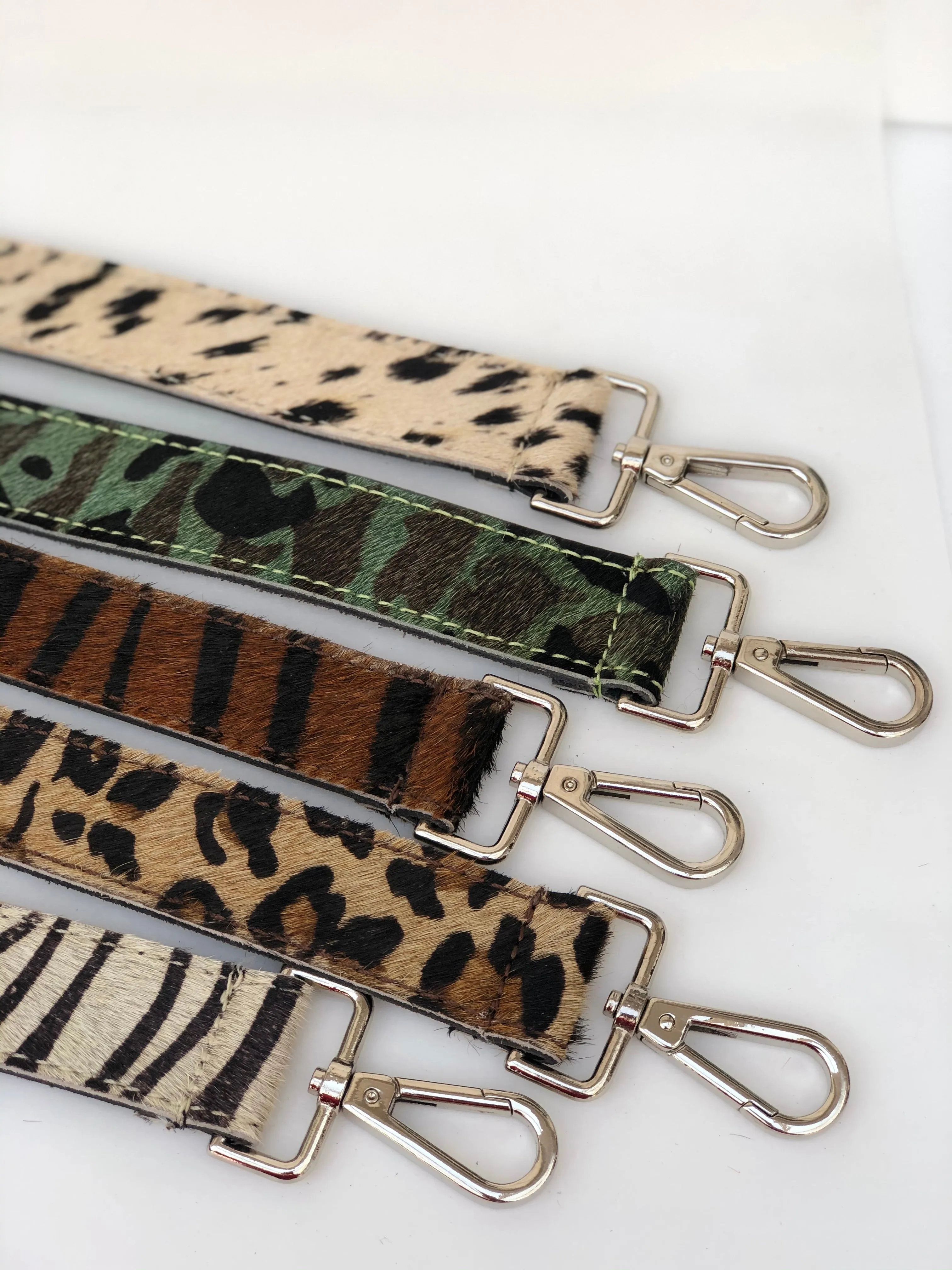 Zebra Hair On Hide Leather Crossbody Bag Replacement Strap
